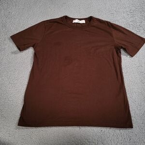Sefr Shirt Mens XS Brown Pullover Crew Neck 50% Cotton 50% Polyester